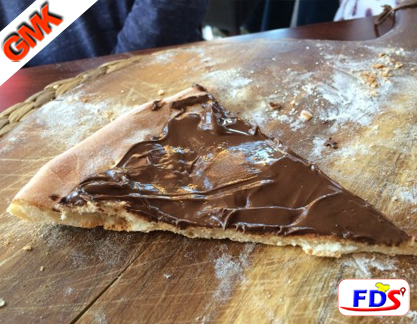 Hausgemachte Nutellapizza